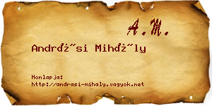 Andrási Mihály névjegykártya