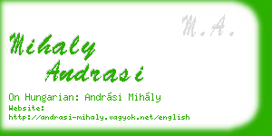mihaly andrasi business card